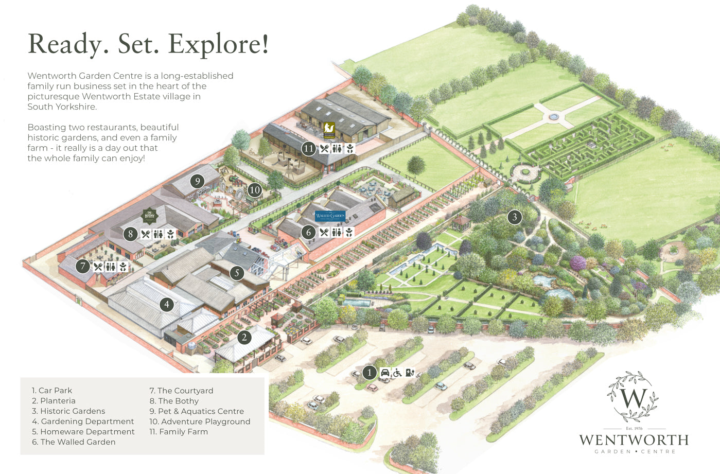 Wentworth Garden Centre site map