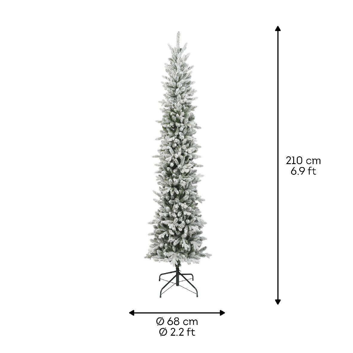 Everlands 7ft 'Snowy Slim Fir'