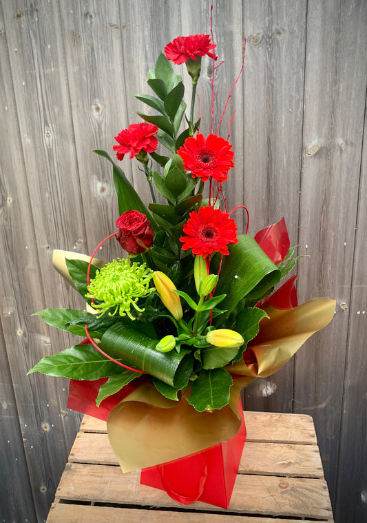 Festive Flowers - Red Box Arrangement